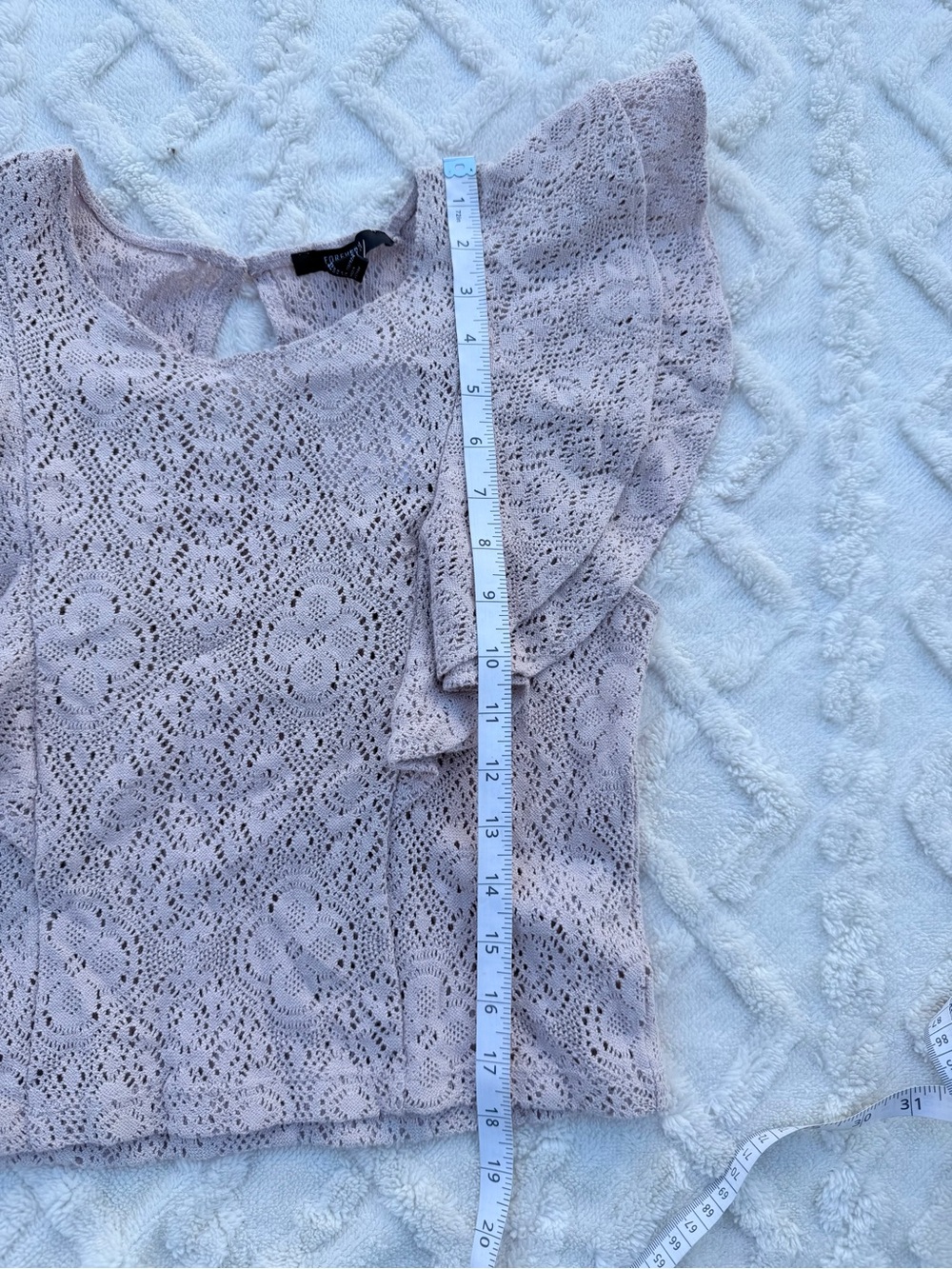 Elegant Lace Ruffle Top - Picture 8 of 8
